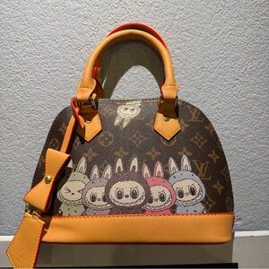 Charming monster handmade Brown and Orange Mini Bag